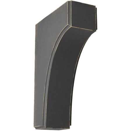 Ekena Millwork 1 3/4"W x 4"D x 6"H Clarksville Wood Vintage Decor Bracket, Black BKTWD02X04X06CVBL